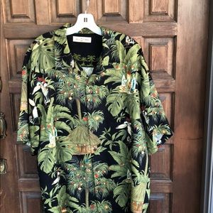 Tommy Bahama silk camp shirt with one pocket